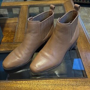 Tan Leather Ankle Boots